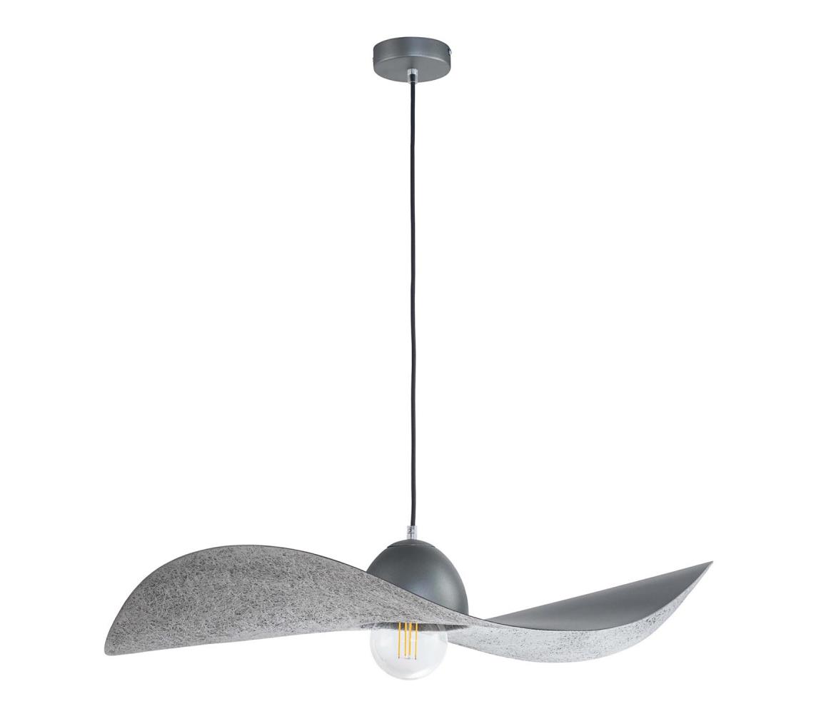 Sigma Lustr na lanku KAPELLO 1xE27/60W/230V pr. 76 cm šedá/stříbrná SI0215