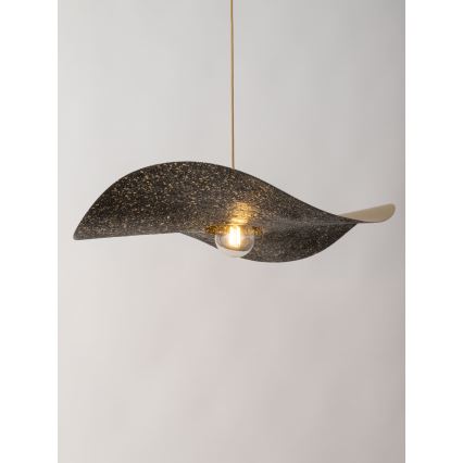 Lustr na lanku KAPELLO 1xE27/60W/230V pr. 76 cm zlatá/černá