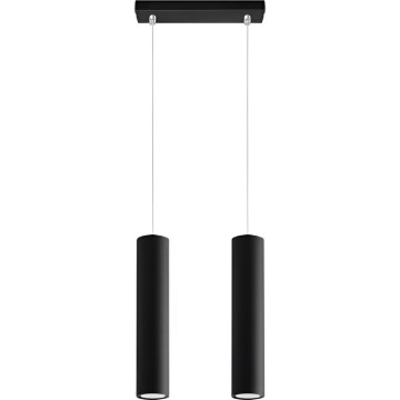 Lustr na lanku KARADON 2xGU10/30W/230V černá