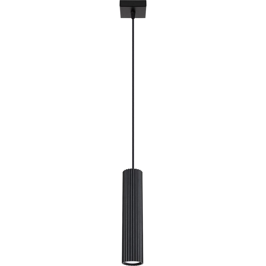 Lustr na lanku KARBON 1xGU10/10W/230V černá