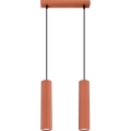 Lustr na lanku KARBON 2xGU10/10W/230V oranžová