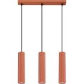 Lustr na lanku KARBON 3xGU10/10W/230V oranžová