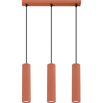 Lustr na lanku KARBON 3xGU10/10W/230V oranžová