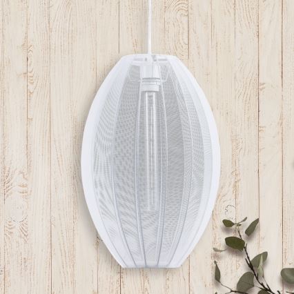 Lustr na lanku KAREI 1xE27/20W/230V pr. 30 cm bílá