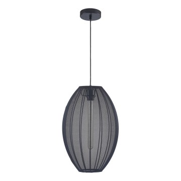 Lustr na lanku KAREI 1xE27/20W/230V pr. 30 cm černá