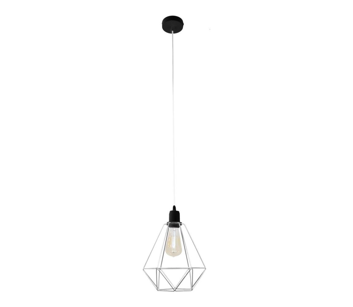 Helam Lustr na lanku KARO 1xE27/60W/230V matný chrom HE0576