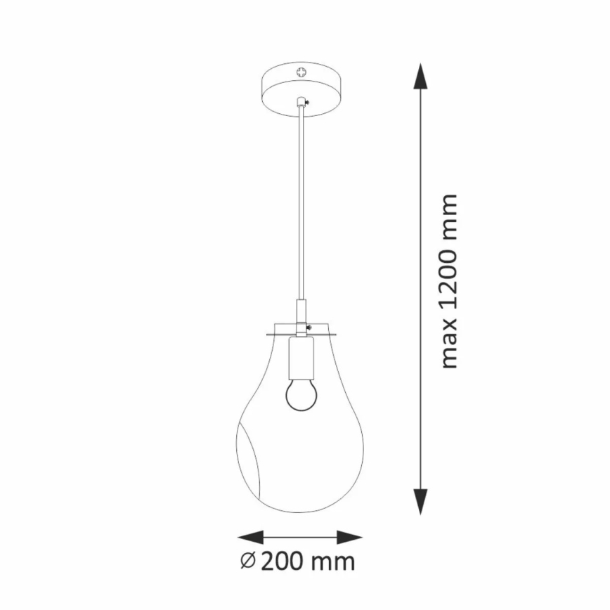 Lustr na lanku KIMBERLY 1xE27/20W/230V