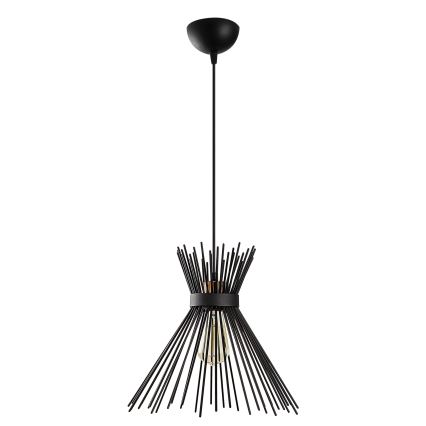 Lustr na lanku KIRPI 1xE27/40W/230V černá