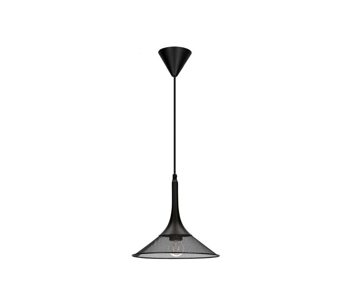 Candellux Lustr na lanku KIRUNA 1xE27/40W/230V pr. 25 cm černá CA0711