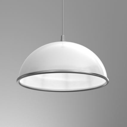 Lustr na lanku KITCHEN 1xE27/15W/230V bílá/lesklý chrom