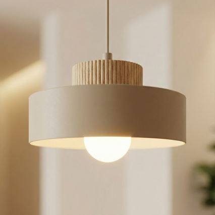 Lustr na lanku KIVI 1xE27/15W/230V béžová