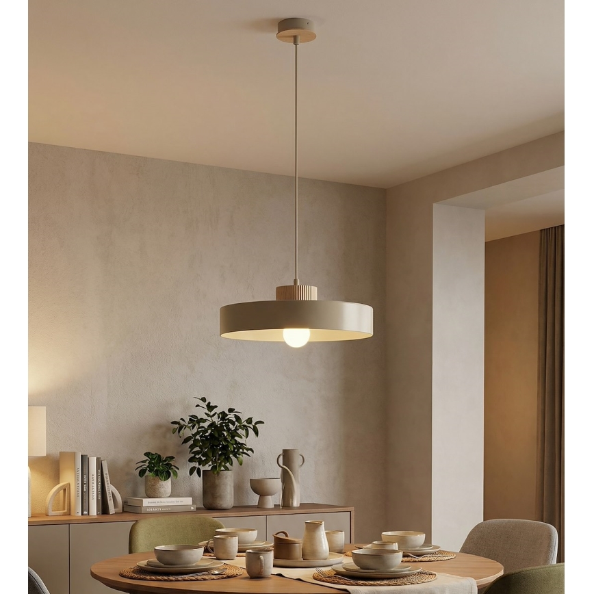 Lustr na lanku KIVI 1xE27/15W/230V béžová