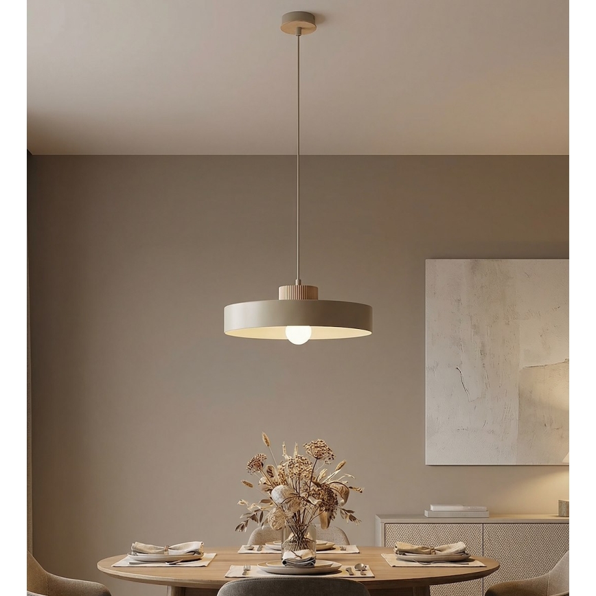 Lustr na lanku KIVI 1xE27/15W/230V béžová