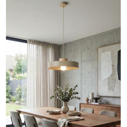 Lustr na lanku KIVI 1xE27/15W/230V béžová