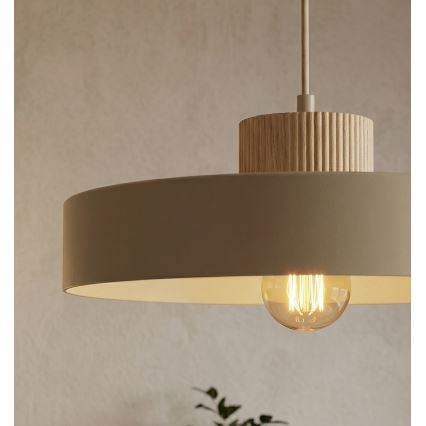 Lustr na lanku KIVI 1xE27/15W/230V béžová