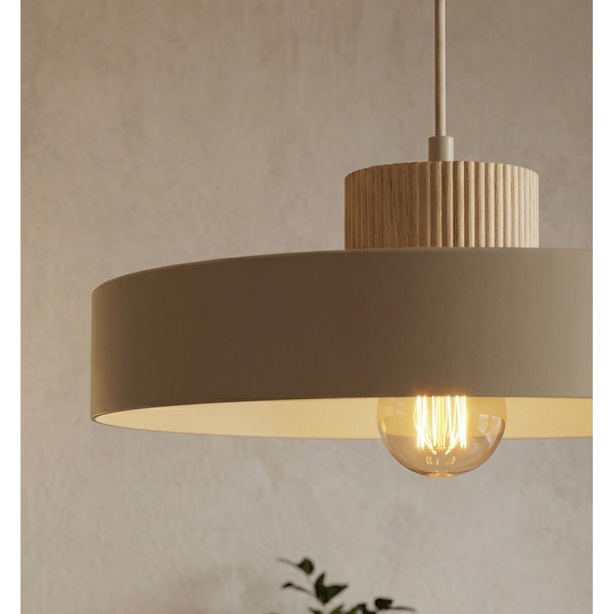 Lustr na lanku KIVI 1xE27/15W/230V béžová