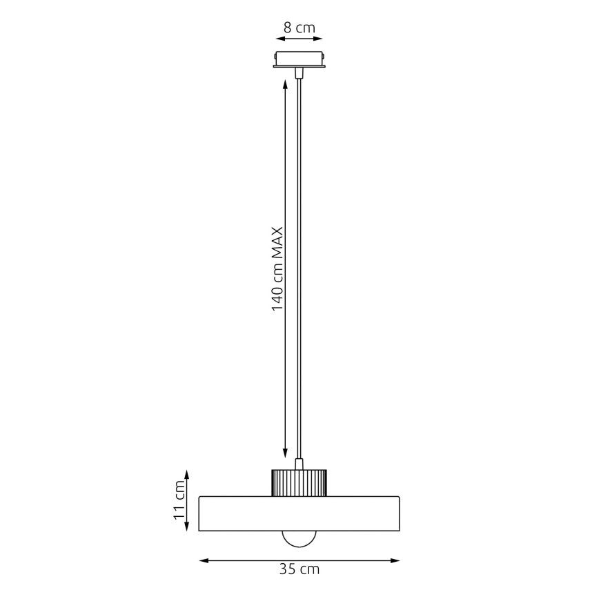 Lustr na lanku KIVI 1xE27/15W/230V béžová