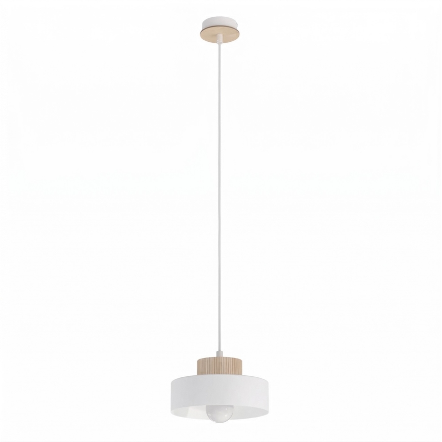 Lustr na lanku KIVI 1xE27/15W/230V bílá
