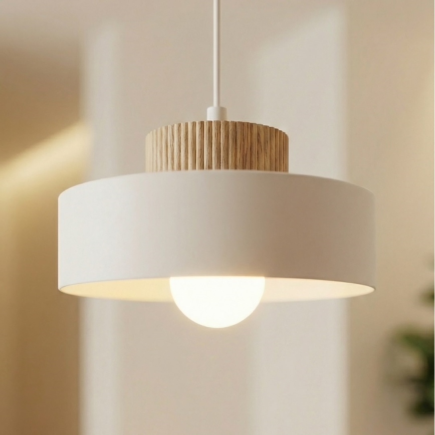 Lustr na lanku KIVI 1xE27/15W/230V bílá