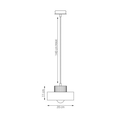 Lustr na lanku KIVI 1xE27/15W/230V bílá
