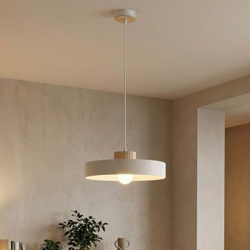 Lustr na lanku KIVI 1xE27/15W/230V bílá