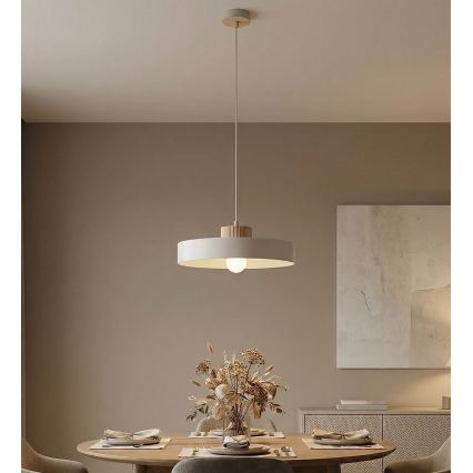 Lustr na lanku KIVI 1xE27/15W/230V bílá