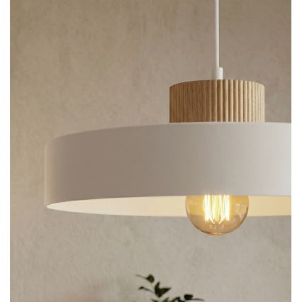 Lustr na lanku KIVI 1xE27/15W/230V bílá