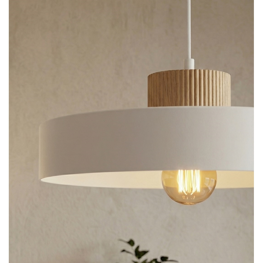 Lustr na lanku KIVI 1xE27/15W/230V bílá