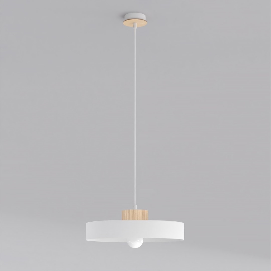 Lustr na lanku KIVI 1xE27/15W/230V bílá
