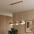 Lustr na lanku KIVI 3xE27/15W/230V béžová