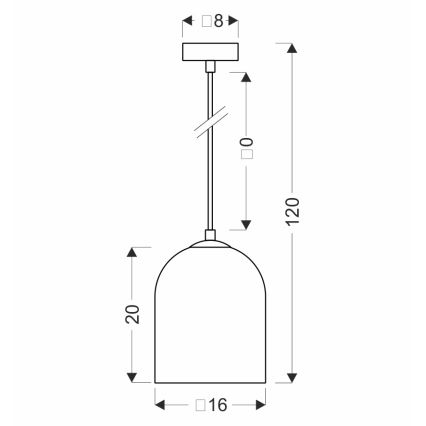 Lustr na lanku KLEA 1xG9/15W/230V kouřová černá