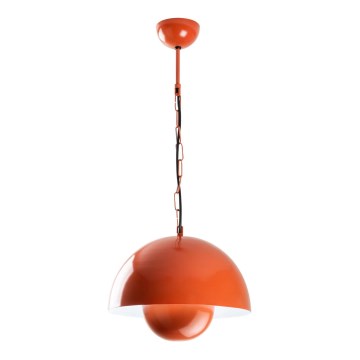 Lustr na lanku KURE 1xE27/40W/230V oranžová
