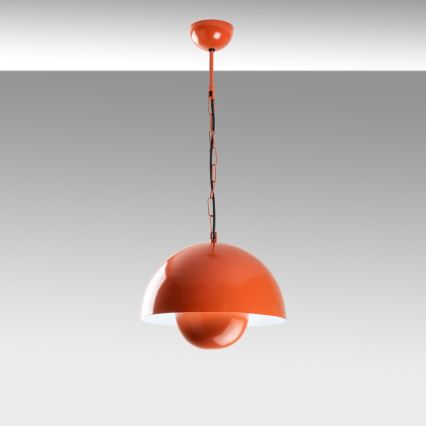 Lustr na lanku KURE 1xE27/40W/230V oranžová