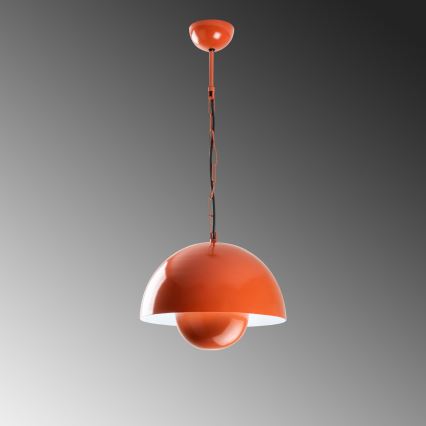 Lustr na lanku KURE 1xE27/40W/230V oranžová
