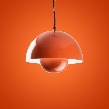 Lustr na lanku KURE 1xE27/40W/230V oranžová