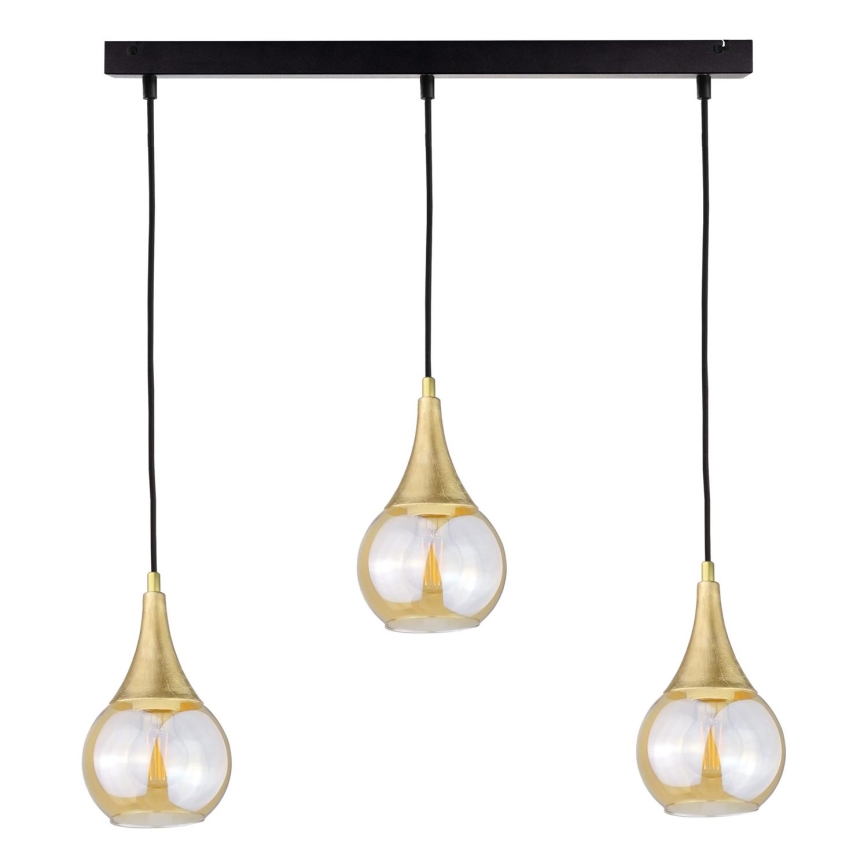 Lustr na lanku LACRIMA HONEY 3xE27/60W/230V