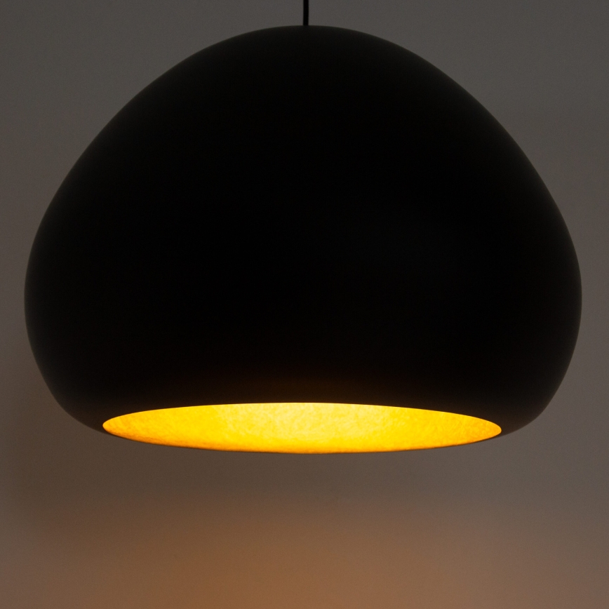 Lustr na lanku LAVA 1xE27/15W/230V černá/zlatá