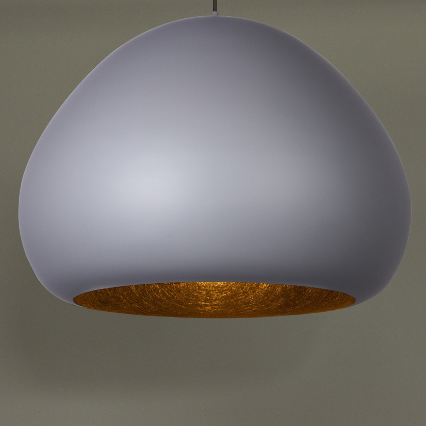 Lustr na lanku LAVA 1xE27/15W/230V šedá/černá
