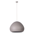 Lustr na lanku LAVA 1xE27/15W/230V taupe/černá