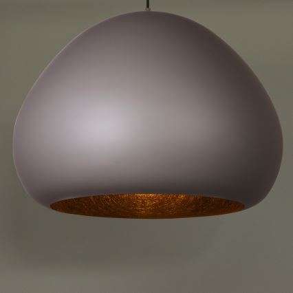 Lustr na lanku LAVA 1xE27/15W/230V taupe/černá