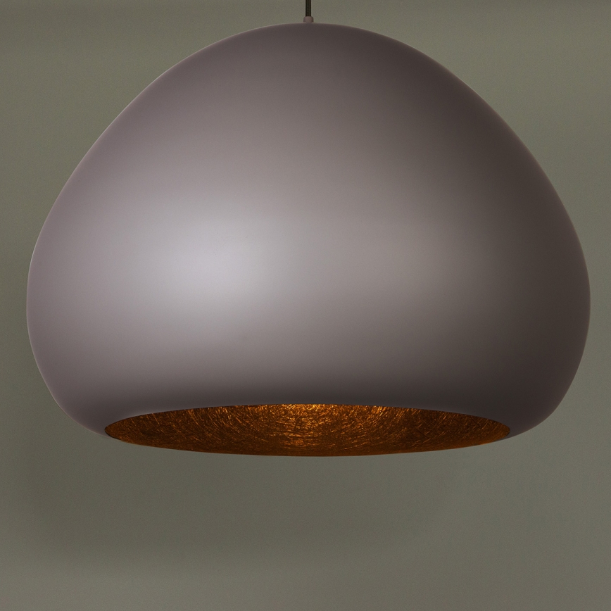 Lustr na lanku LAVA 1xE27/15W/230V taupe/černá