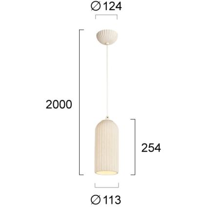 Lustr na lanku LAVINA 1xE27/35W/230V krémová