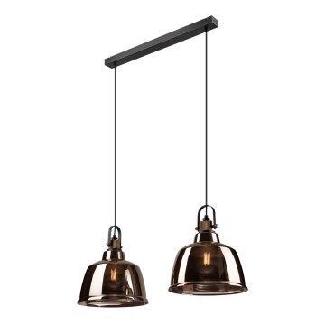 Lustr na lanku LEA 2xE27/60W/230V bronz