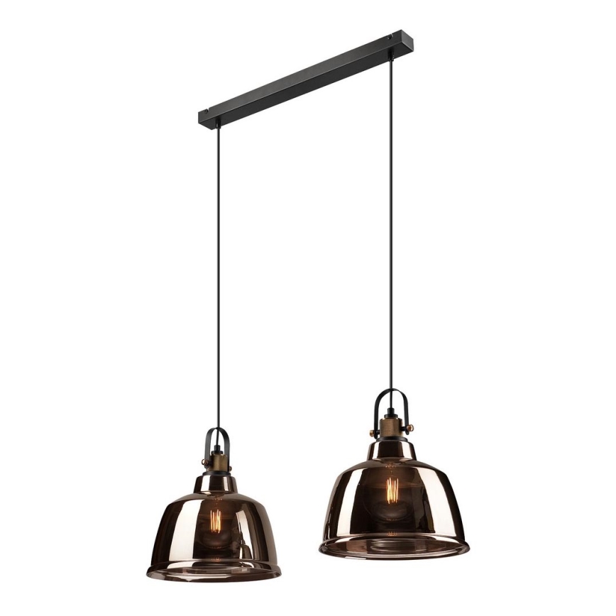 Lustr na lanku LEA 2xE27/60W/230V bronz