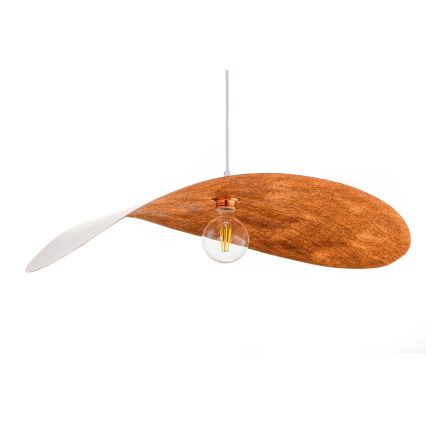 Lustr na lanku LEAF 1xE27/15W/230V bílá/měděná