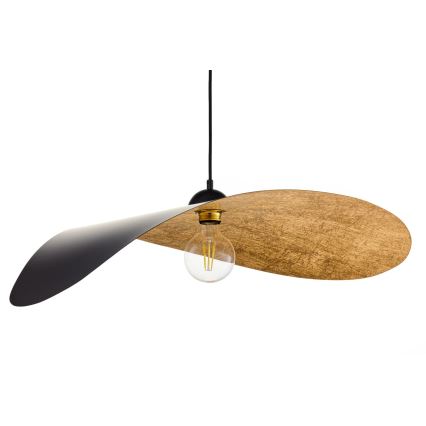 Lustr na lanku LEAF 1xE27/15W/230V černá/zlatá