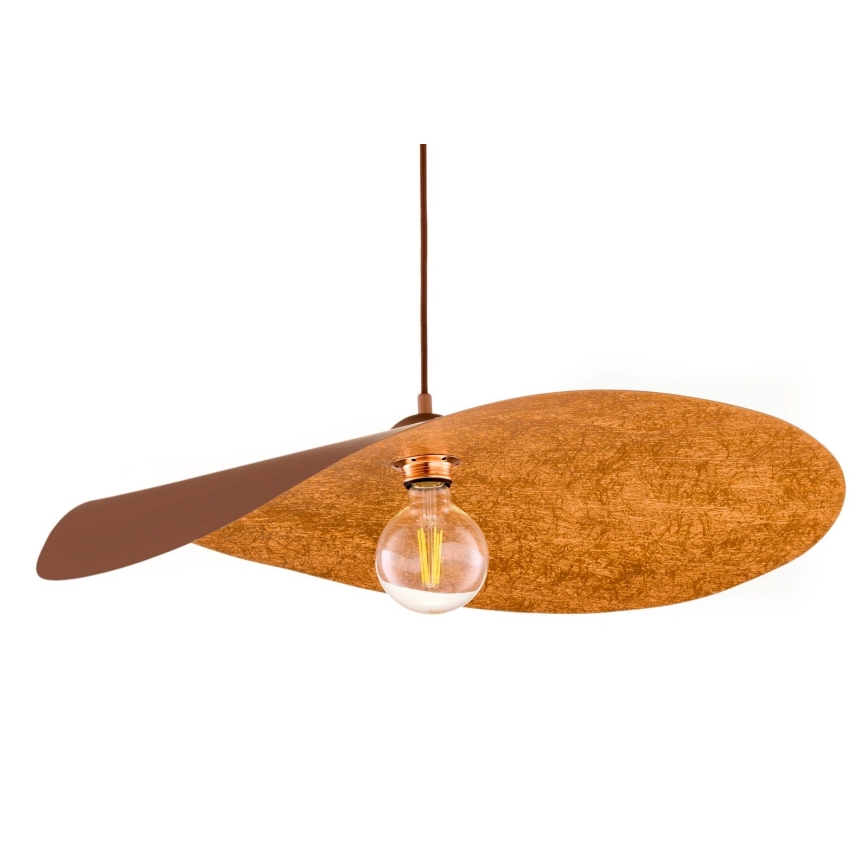 Lustr na lanku LEAF 1xE27/15W/230V hnědá/měděná