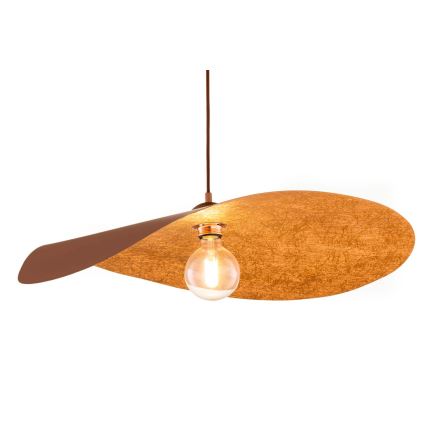 Lustr na lanku LEAF 1xE27/15W/230V hnědá/měděná