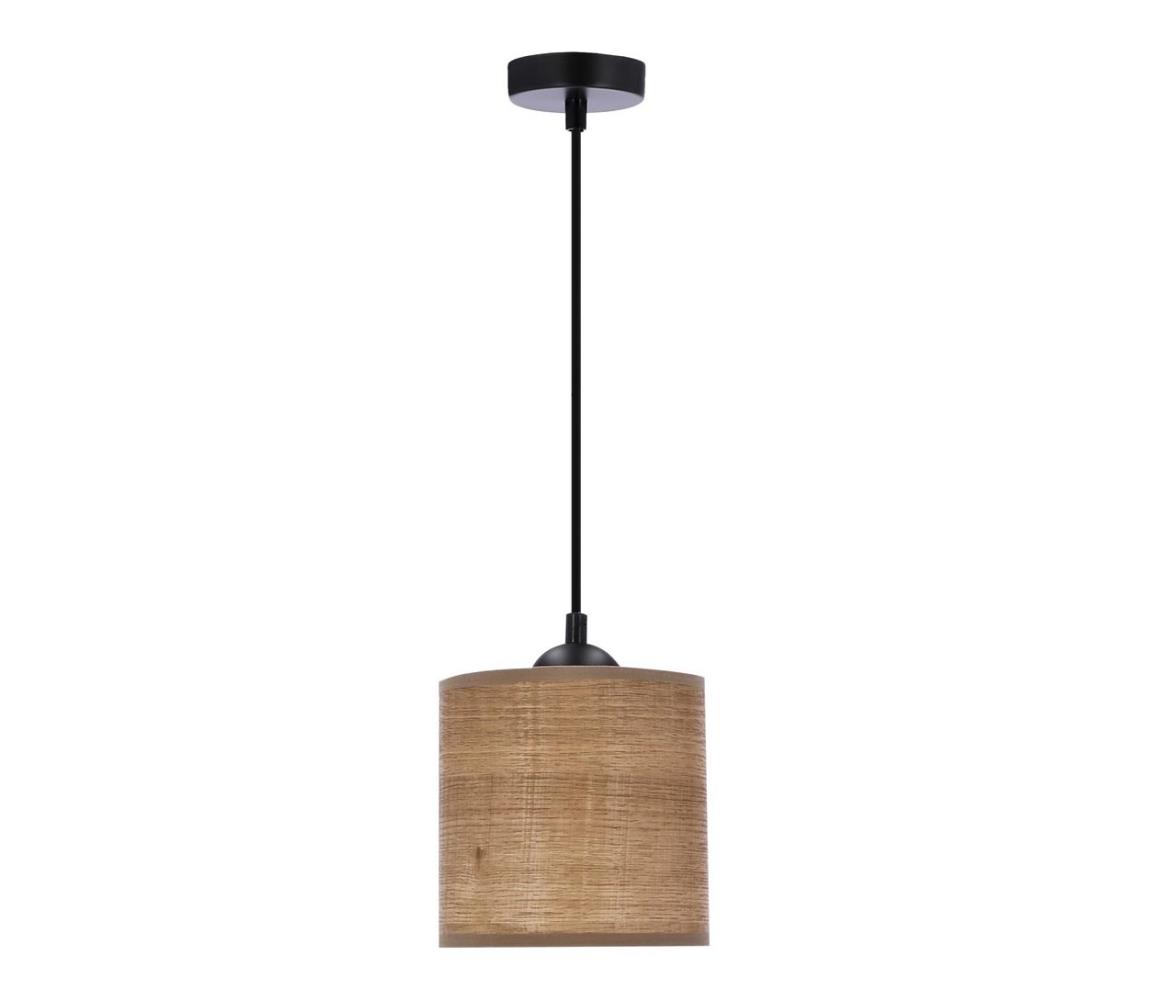 Candellux Lustr na lanku LEGNO 1xE27/40W/230V pr. 15 cm hnědá CA0861