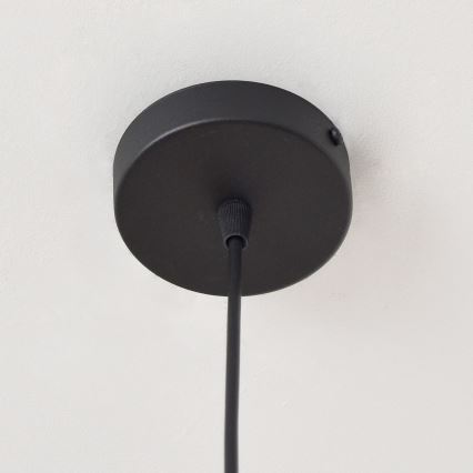 Lustr na lanku LILI 1xE27/15W/230V černá/šedá